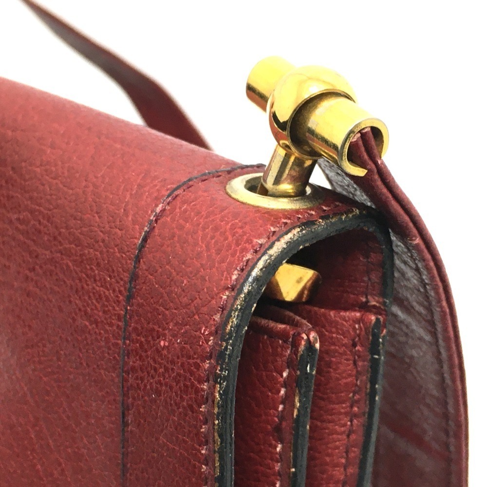 CHRISTIAN DIOR Vintage Red Leather Shoulder Bag - Picture 7 of 13
